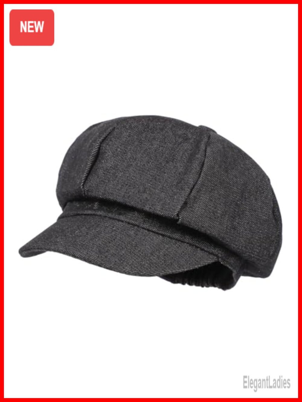 Womens Newsboy Hat 8 Panel Vintage Gatsby Cabbie Cotton Denim Jean Cap